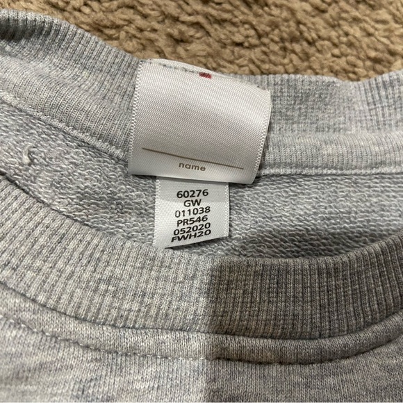 Hanna Andersson Easy Art Sweatshirt Girls Sz 130Cm US 8 Gray Embroidered Floral - Picture 6 of 8